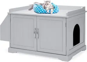 Best Choice Products Large Wooden Cat Litter Box Enclosure