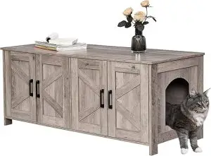 Homhedy Cat Litter Box Enclosure for 2 Cats