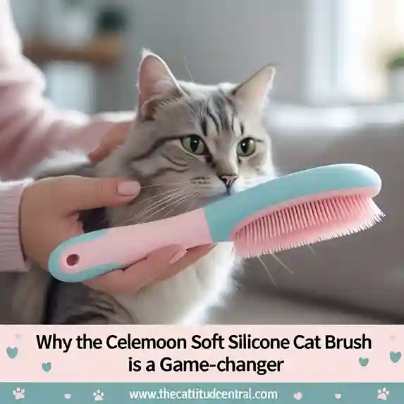 CeleMoon Soft Cat Brush: Gentle for Felines 3 Soft Cat Brush