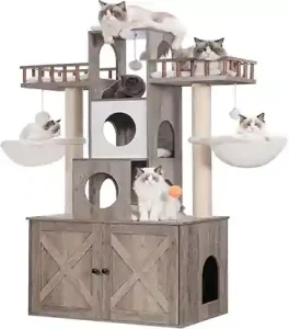 Heybly Cat Tree with Litter Box – Full Review 1 Cat Tree with Litter Box