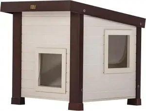 Top Outdoor Cat Houses Review 5 New Age Pet ECOFLEX Albany Outdoor Feral Cat House