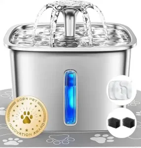 Veken Stainless Steel Cat Water Fountain Review 1 Veken Stainless Steel Cat Water Fountain