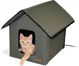 KH Heated Cat House for Winter Comfort  1 KH Heated Cat House