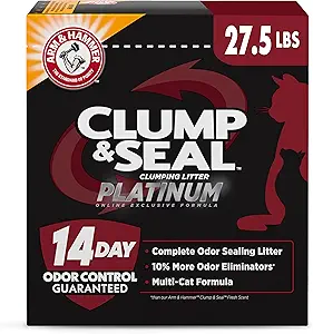 Arm & Hammer Clump & Seal Multi-Cat Scented Clumping Clay Litter