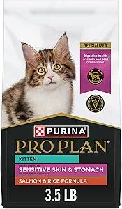 We Tested Them: The 5 Best Cat Food For Shedding in 2025 (Vet-Reviewed) 1 Purina Pro Plan Sensitive Skin & Stomach Salmon & Rice Formula