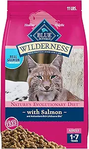 We Tested Them: The 5 Best Cat Food For Shedding in 2025 (Vet-Reviewed) 5 Blue Buffalo Wilderness Salmon Recipe Grain-Free Dry Cat Food